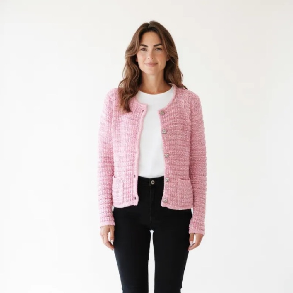 22-225$ Line The Label Pink Cardigan